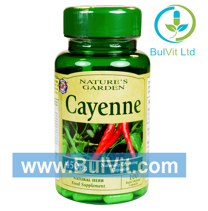 Лют кайен пипер / Cayenne  450mg 100 capsules