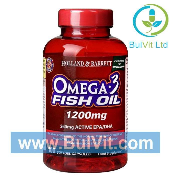 Омега-3 концентрирано рибено масло / Omega 3 Fish Oil 1200mg 120 capsules