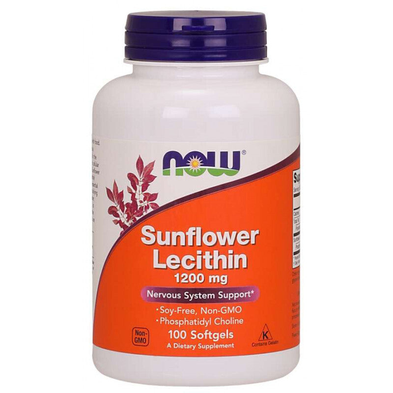 NOW Sunflower Lecithin / Слънчогледов лецитин 1200mg 100 capsules