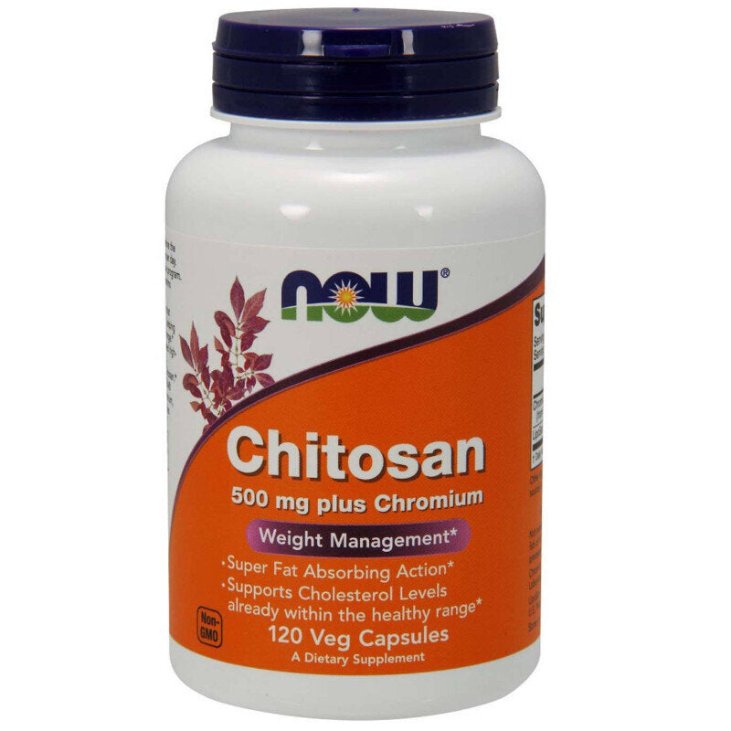 NOW Chitosan plus Chromium / Хитозан 500mg 120 capsules