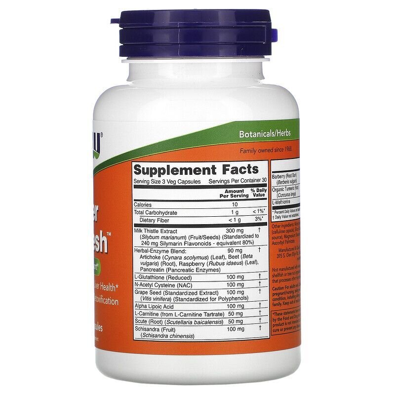 NOW Liver Refresh / Комплекс за черен дроб 90 capsules