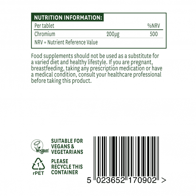 Хром Пиколинат / Chromium Picolinate 200mkg 90 tablets