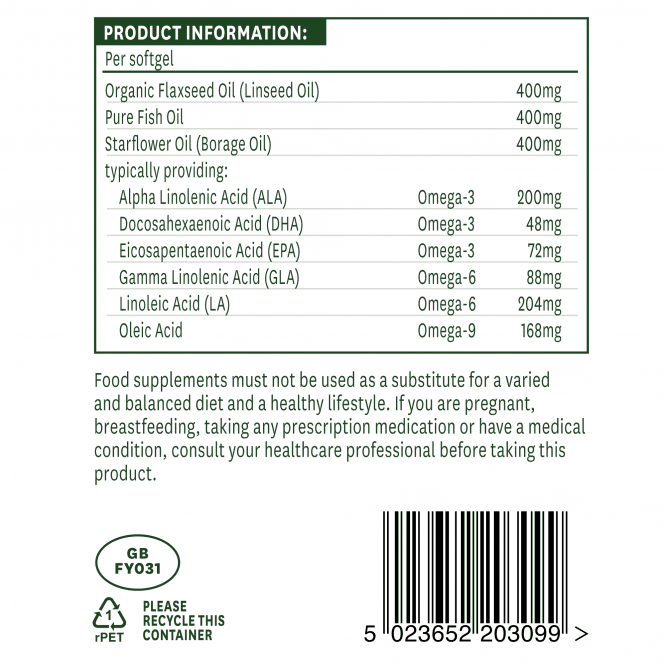 Омега 3-6-9 / Complete EFA Omega 3, 6, 9 1200mg 90 softgels