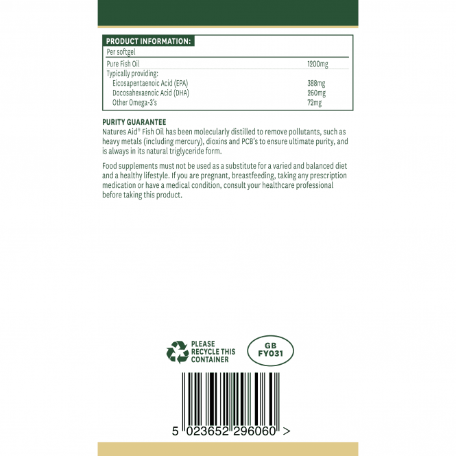 Концентрирано рибено масло / Super Strength Fish Oil 1200mg 60 softgels