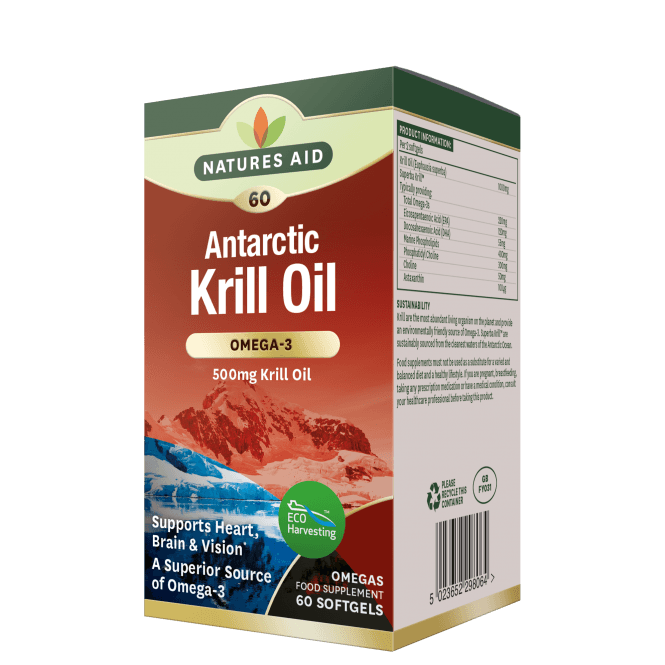 Омега 3 масло от Антарктически Kрил / Antarctic Krill Oil Superba 500mg 60 softgels