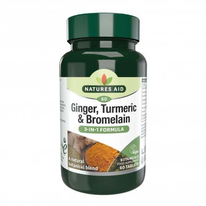 Джинджифил, Куркума и Бромелаин (Ginger, Turmeric &amp; Bromelain) 60 таблетки