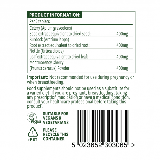 Семена от целина, вишна, репей и коприва / Celery Seed Complex 60 tablets