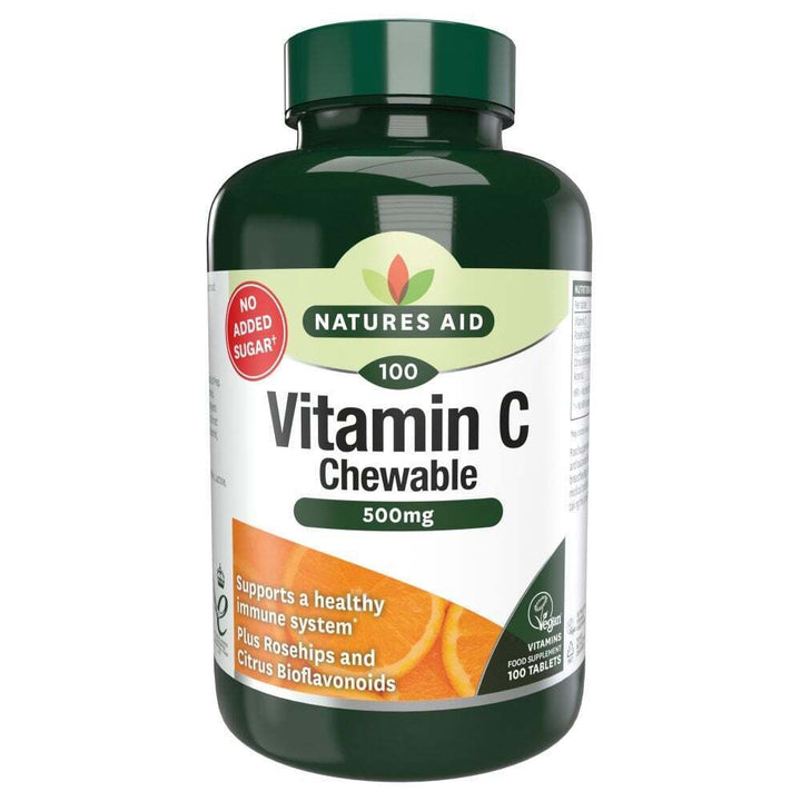 Витамин C с шипки, биофлавоноиди и ацерола (Vitamin C Chewable) 500мг 100 дъвчащи таблетки