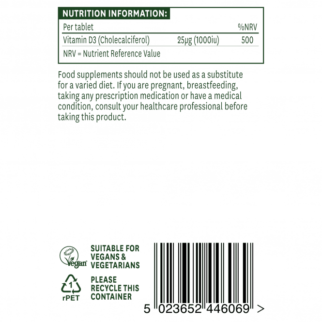 Витамин Д3 (Vitamin D3) 1000iu 60 Vtabs