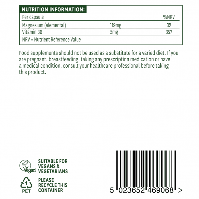 Магнезий Цитрат + Витамин В6 / Elemental Magnesium Citrate 119mg 60 capsules