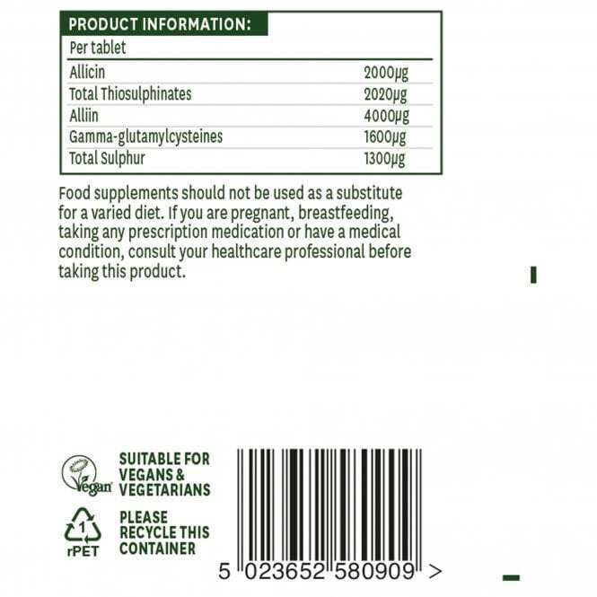 Концентриран чесън с алицин (Concentrated Garlic) 2000mcg 90 tablets