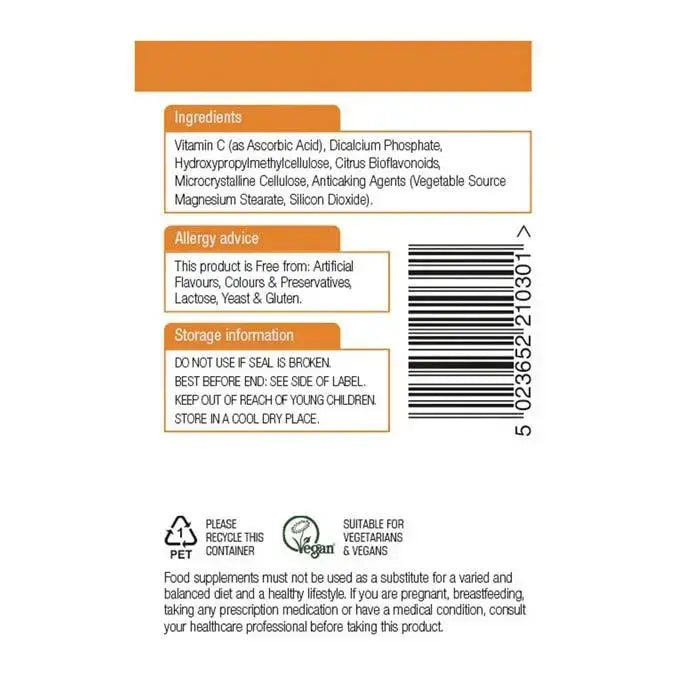 Витамин С с удължено освобождаване / Vitamin C Time Release 1000mg 90 tablets