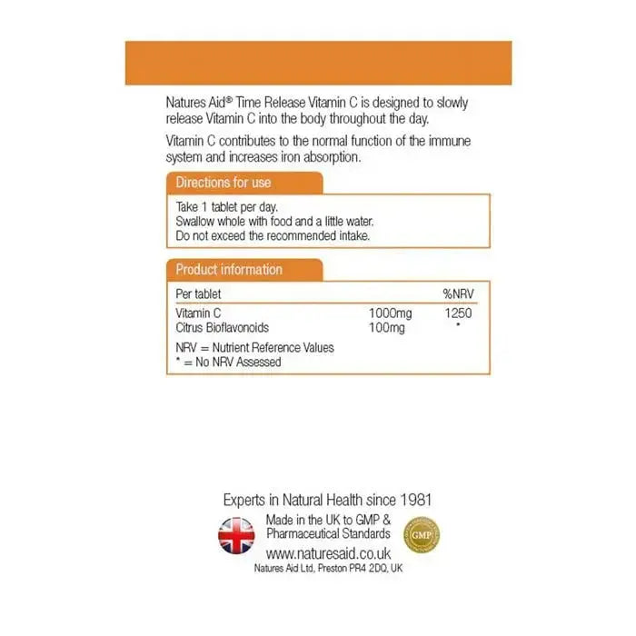 Витамин С с удължено освобождаване / Vitamin C Time Release 1000mg 90 tablets
