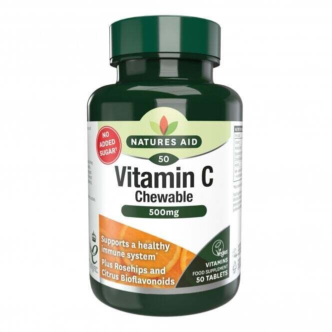 Витамин C с шипки, биофлавоноиди и ацерола (Vitamin C Chewable) 500мг 50 дъвчащи таблетки