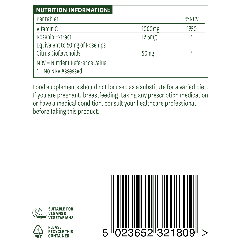Витамин С с ниска киселинност / Vitamin C Low Acid 1000mg 90 tablets