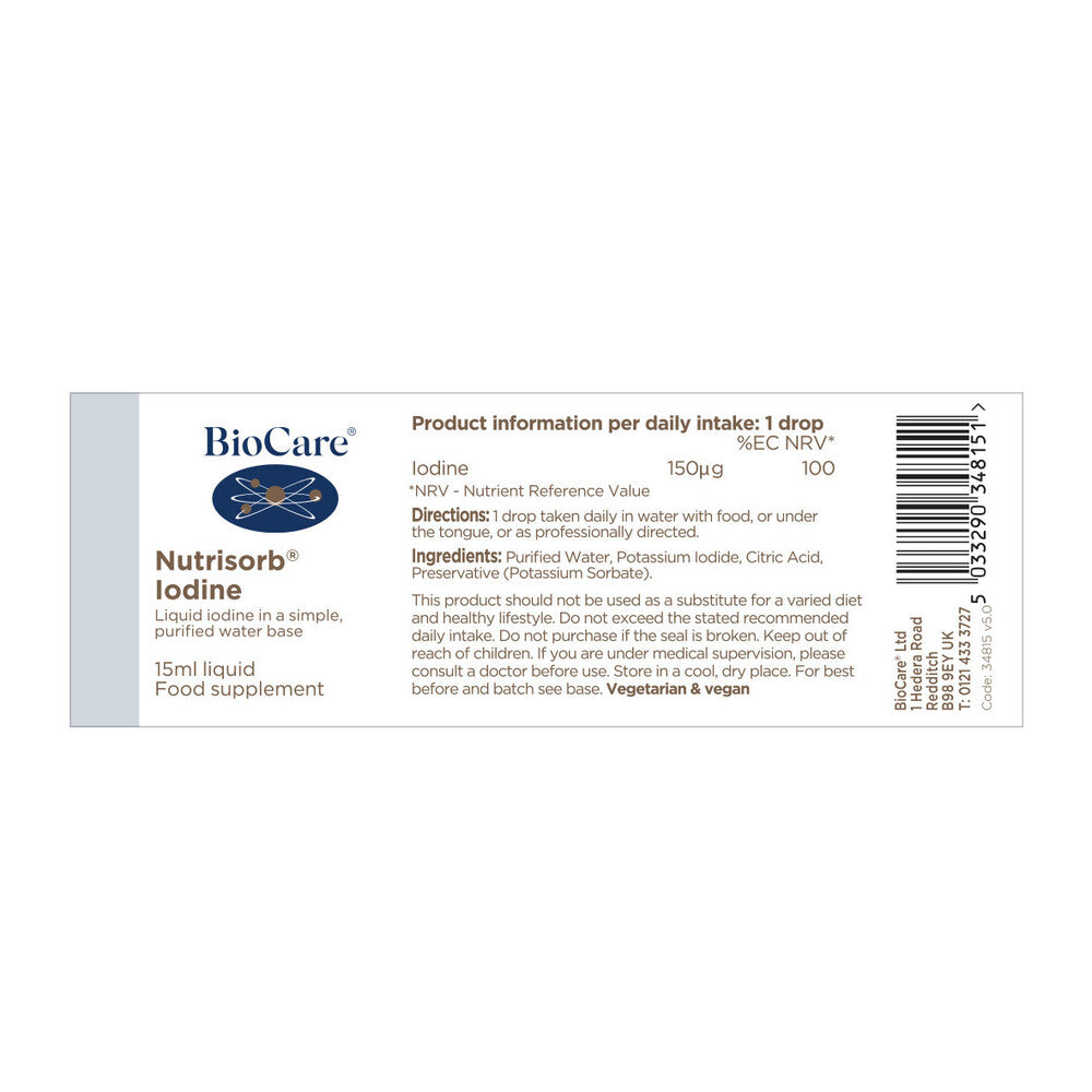 Течен йод / BioCare Nutrisorb Iodine 15ml