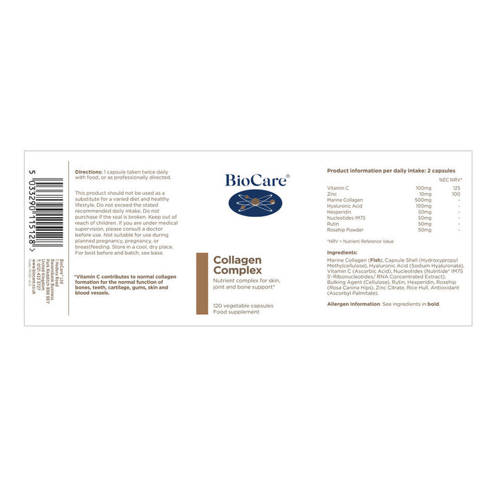 Колаген комплекс / BioCare Collagen Complex 120 Vcaps