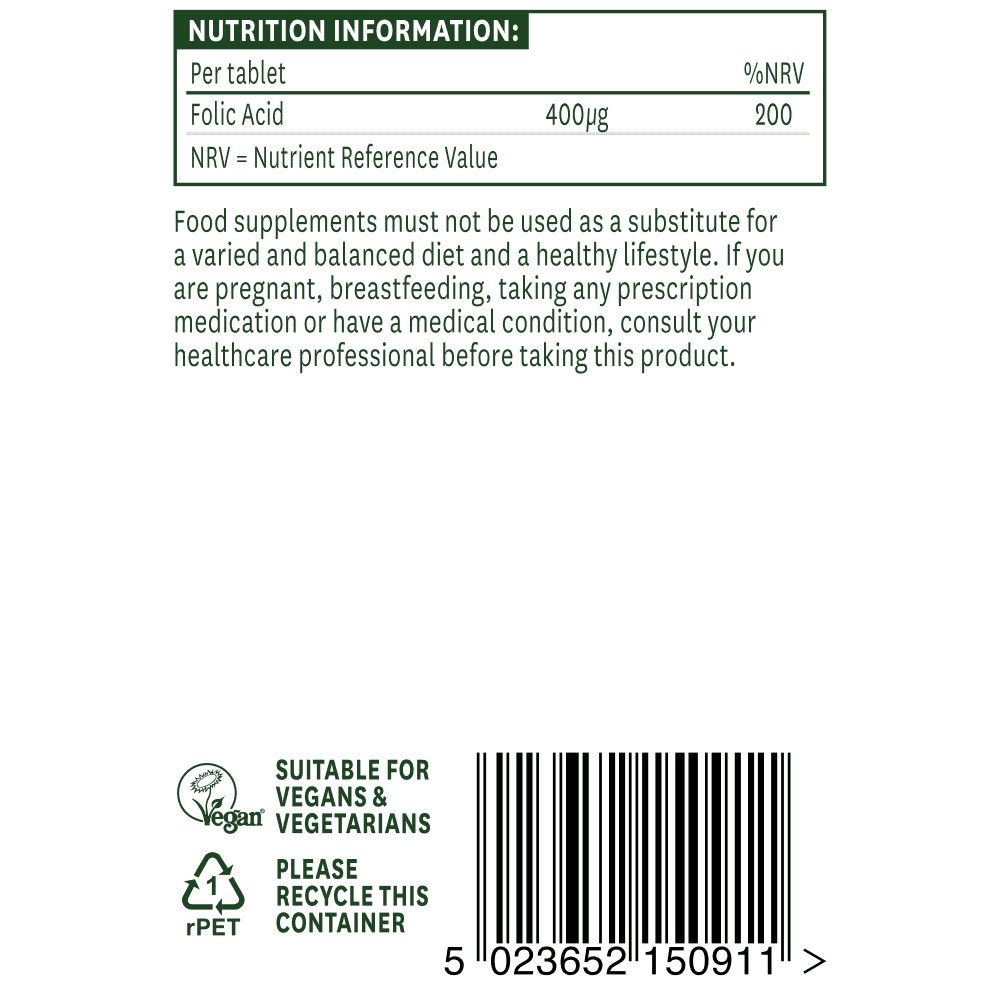 Фолиева киселина (Folic Acid) 400mcg 90 таблетки