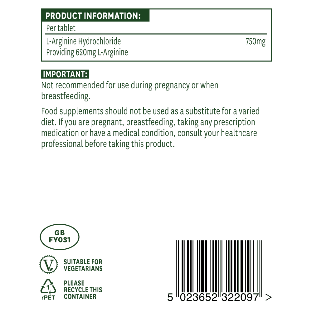 Л-Аргинин (L-Arginine HCI) 750мг 90 таблетки