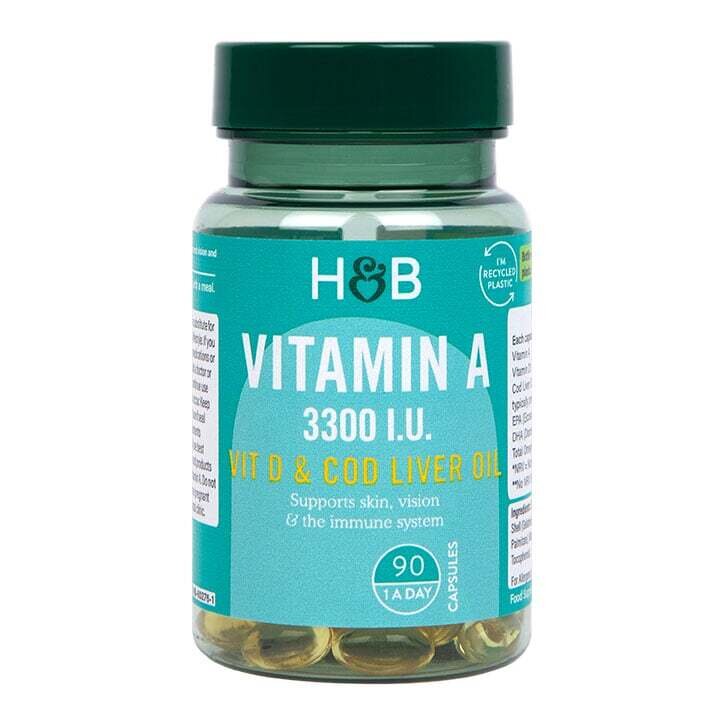Витамин А и D с рибено масло (Vitamin A + Vit D & Cod Liver Oil) 3300 I.U. 90 капсули