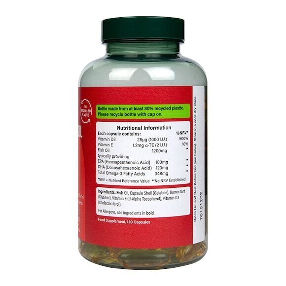Омега 3 Рибено масло + Витамин Д3 / Omega 3 Fish Oil + D3 1200mg 120 capsules