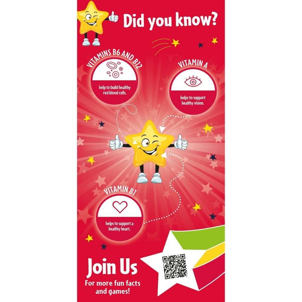 Мултивитамини и минерали за деца / Super Stars Multivitamins &amp; Minerals 60 дъвчащи таблетки