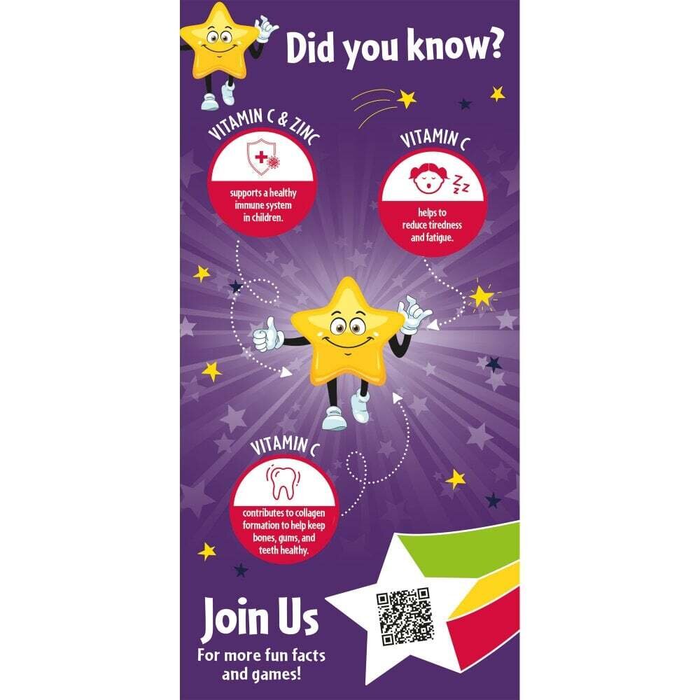 Имунна формула с черен бъз за деца / Super Stars Immune Support 60 дъвчащи таблетки