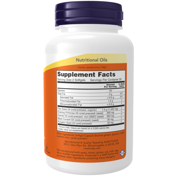 NOW OMEGA 3 6 9 / Омега 3 6 9 1000mg 100 softgels