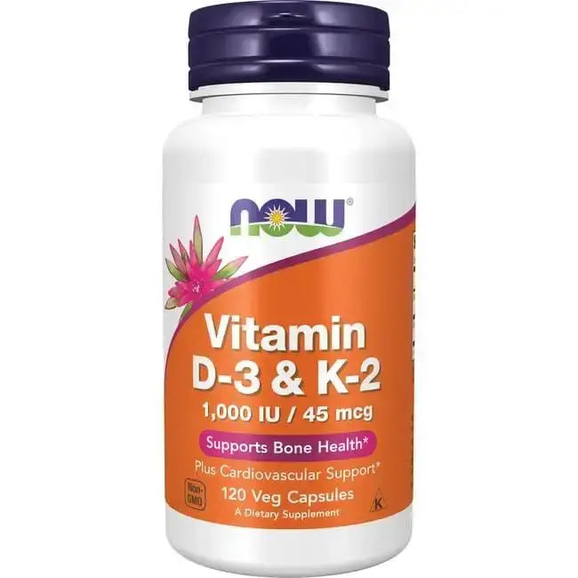 Витамин Д3 + К2 / NOW Vitamin D3 + K2 120 Vcaps