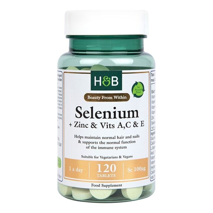 Селен с витамини и цинк / Selenium Plus Zinc 120 tablets