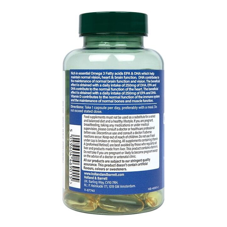 Омега-3 рибено масло от черен дроб на треска / Pure Cod Liver Oil 1000mg 60 capsules