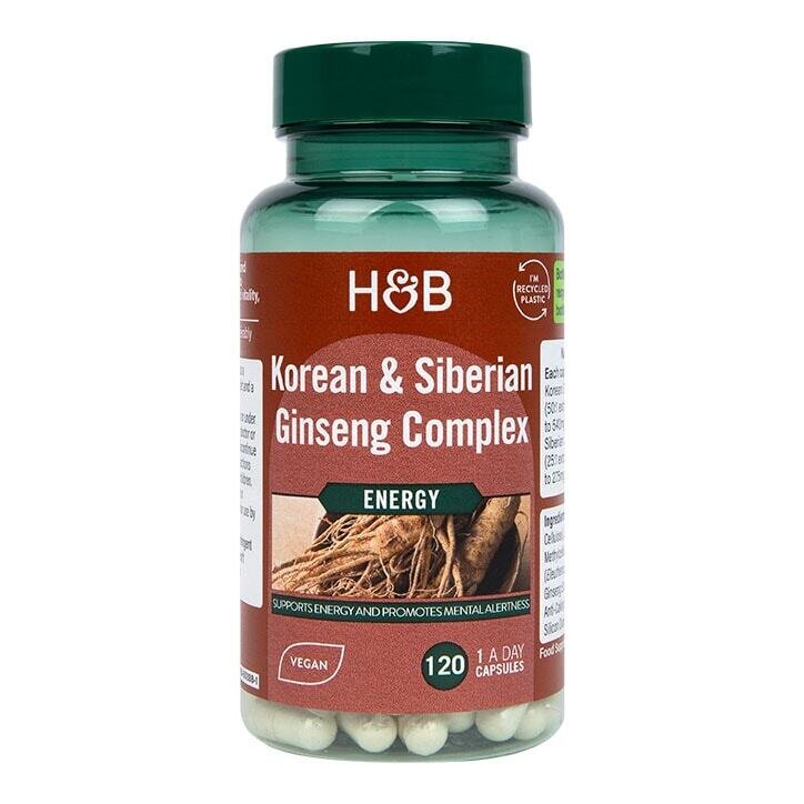 Женшен комплекс / Korean &amp; Siberian Ginseng Complex 120 capsules