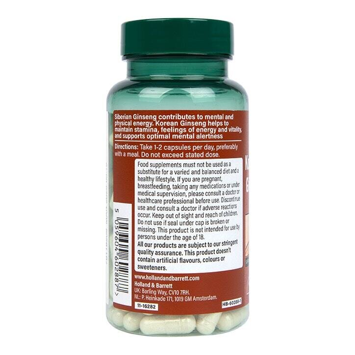 Женшен комплекс / Korean &amp; Siberian Ginseng Complex 120 capsules