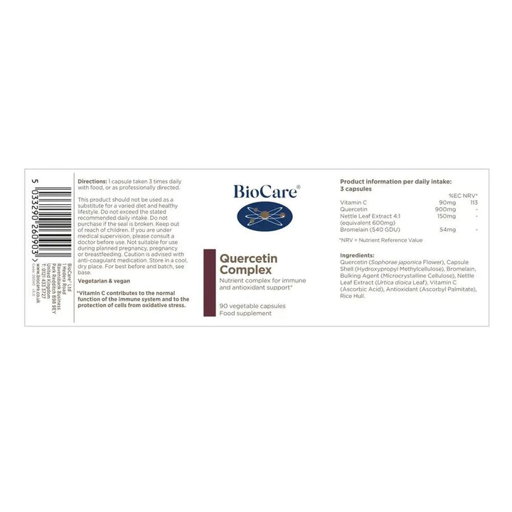 Кверцетин комплекс / BioCare Quercetin Complex 90 Vcaps