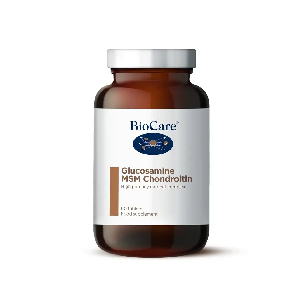 Подсилен комплекс Глюкозамин, МСМ и Хондроитин / BioCare Glucosamine MSM Chondroitin 90 tabs