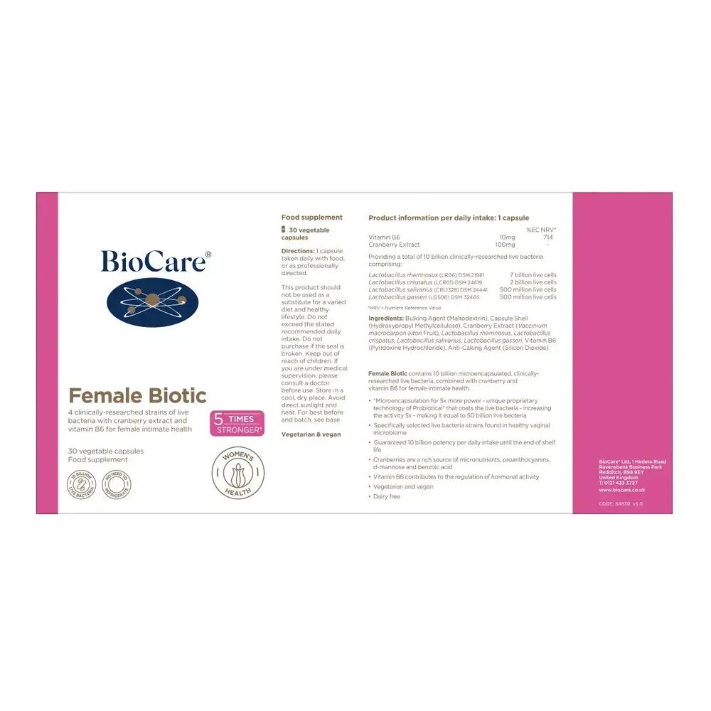 Пробиотик за Жени (BioCare Female Biotic) 30 капсули