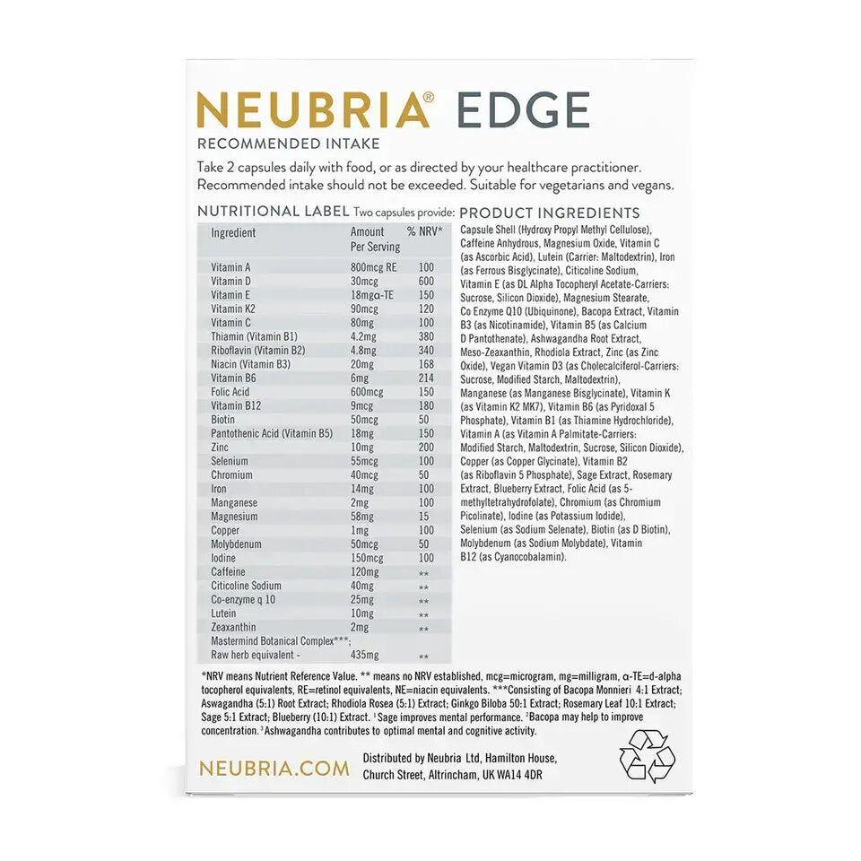 Комплекс за Концентрация / Neubria Edge Focus 60 capsules