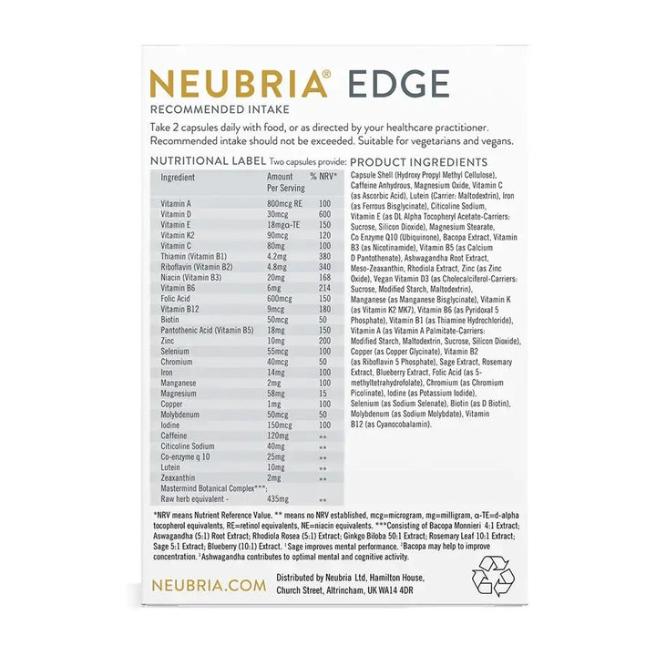 Комплекс за Концентрация / Neubria Edge Focus 60 capsules