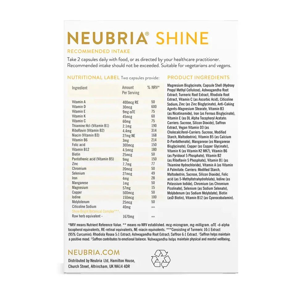 Шайн Комплекс за ум и тяло / Neubria Shine Mood 60 capsules