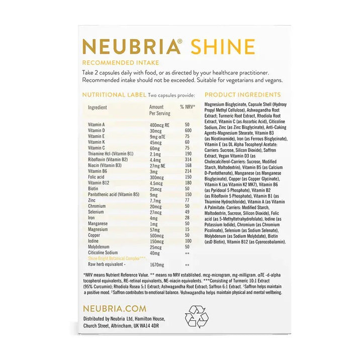 Шайн Комплекс за ум и тяло / Neubria Shine Mood 60 capsules