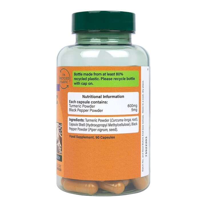 Турмерик 600мг с черен пипер / Turmeric with black pepper 600mg 90 capsules