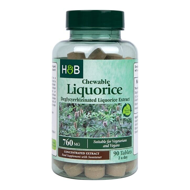 Сладък корен (Деглициризиран екстракт от женско биле) (Liquorice Root) 380мг 60 дъвчащи таблетки