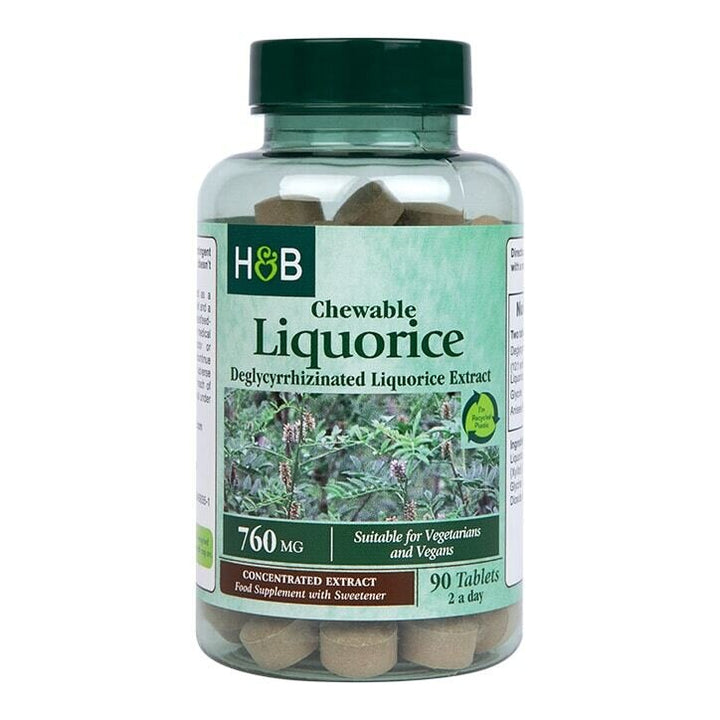 Сладък корен (Деглициризиран екстракт от женско биле) (Liquorice Root) 380мг 60 дъвчащи таблетки