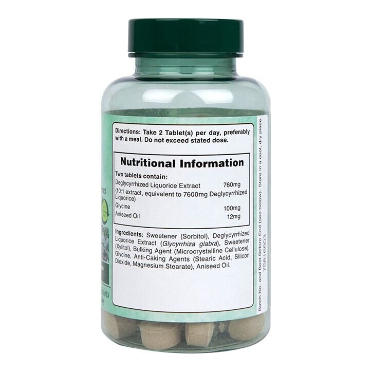 Сладък корен (Деглициризиран екстракт от женско биле) (Liquorice Root) 380мг 60 дъвчащи таблетки