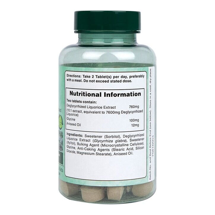Сладък корен (Деглициризиран екстракт от женско биле) (Liquorice Root) 380мг 60 дъвчащи таблетки