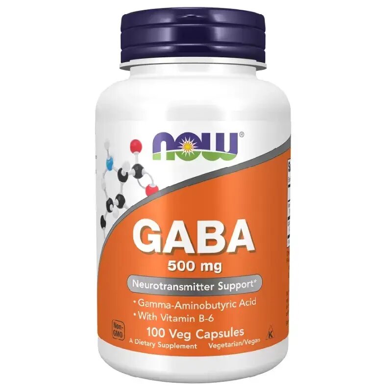 NOW GABA / Гама-аминомаслена киселина 500mg 100 Vcaps