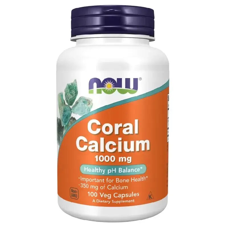 NOW Coral Calcium / Коралов калций 1000mg 100 Vcaps