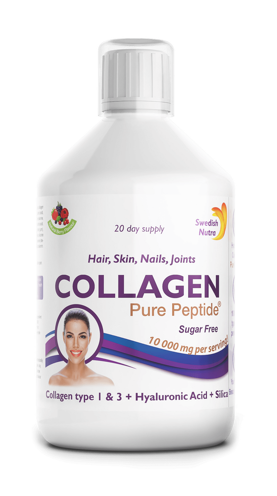 Хидролизиран колаген + хиалуронова киселина / Swedish Nutra Hydrolysed Collagen Pure Peptide 10000 mg + Hyaluronic Acid 50 mg / 500 ml