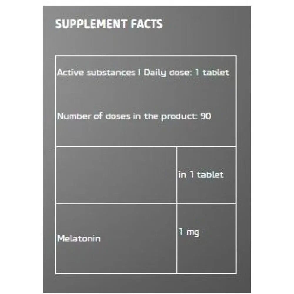 Мелатонин (Melatonin) 1mg 90 таблетки