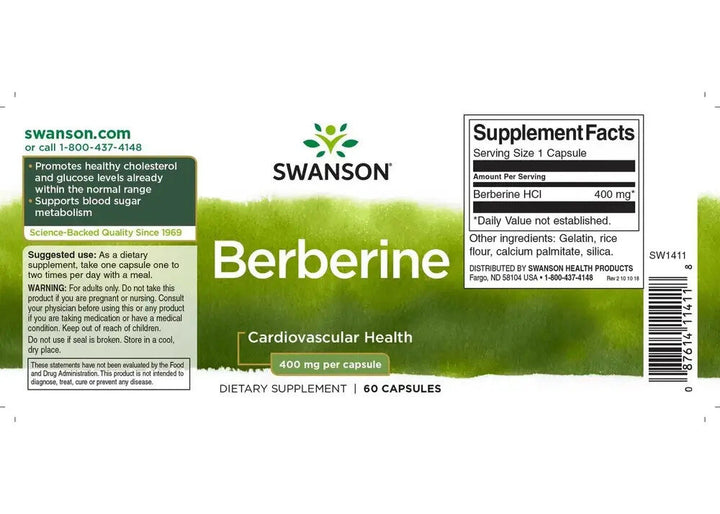 Берберин / Berberine 400mg 60 capsules